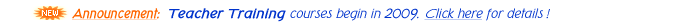 Teacher Training Announcement